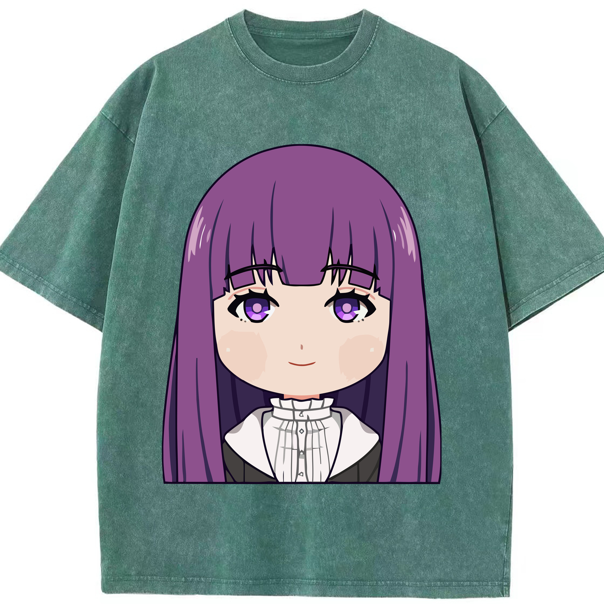 （画像用） 葬送のフリーレン Frieren 綿100% ヴィンテージ風 半袖Tシャツ（フロントプリント）